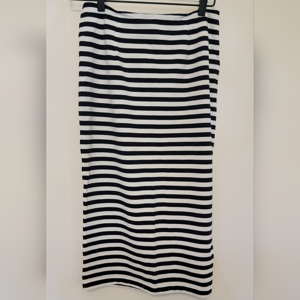 J Crew Navy And White Striped Pencil Skirt Size 4